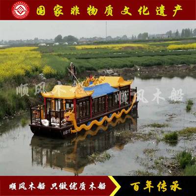 兴化画舫船厂家出售“乾隆壹号”双层豪华仿古船 重现乾隆下江南水上风华
